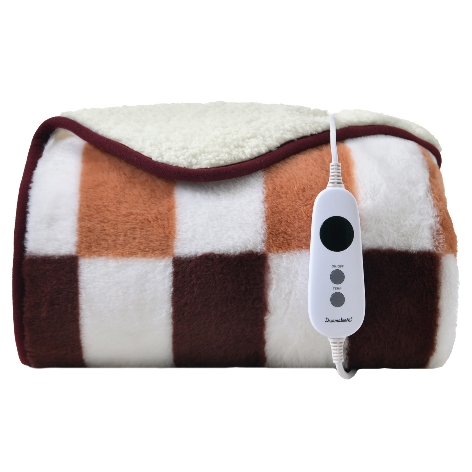 Victoire Fleece & Sherpa Heated Throw