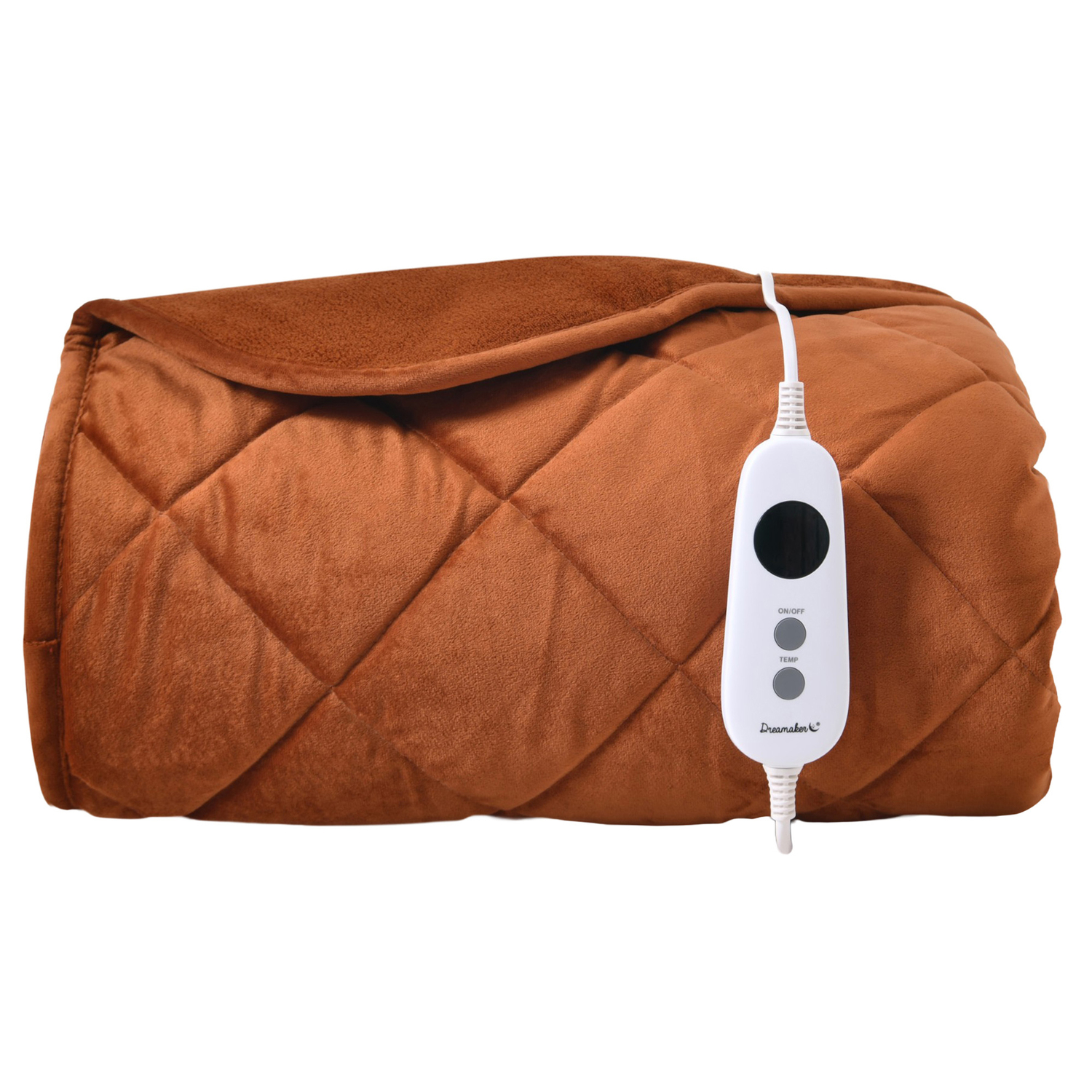 Horace French Velvet & Fleece Heated Throw
