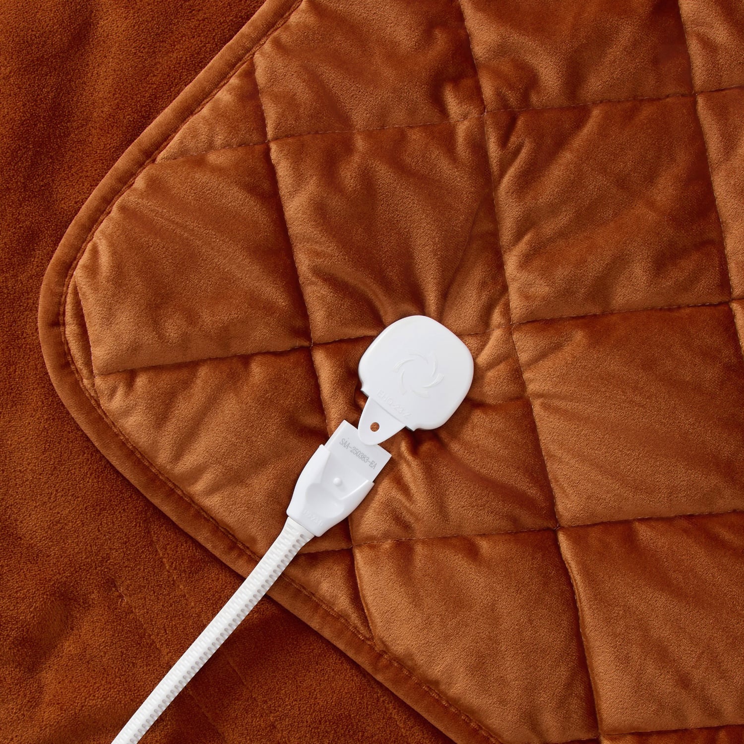Horace French Velvet & Fleece Heated Throw