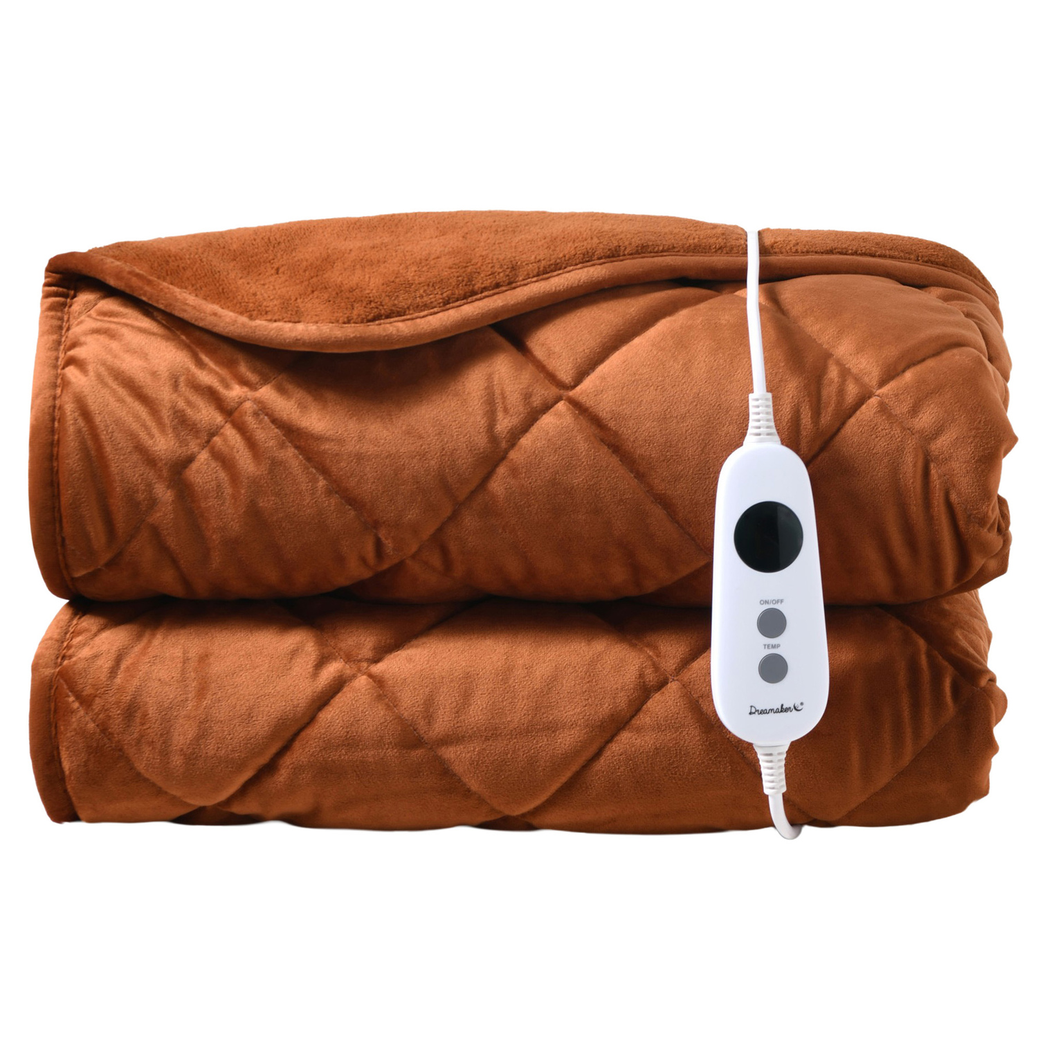 Horace French Velvet & Fleece Heated Throw