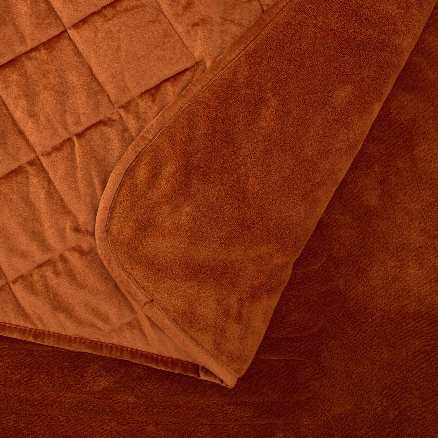 Horace French Velvet & Fleece Heated Throw