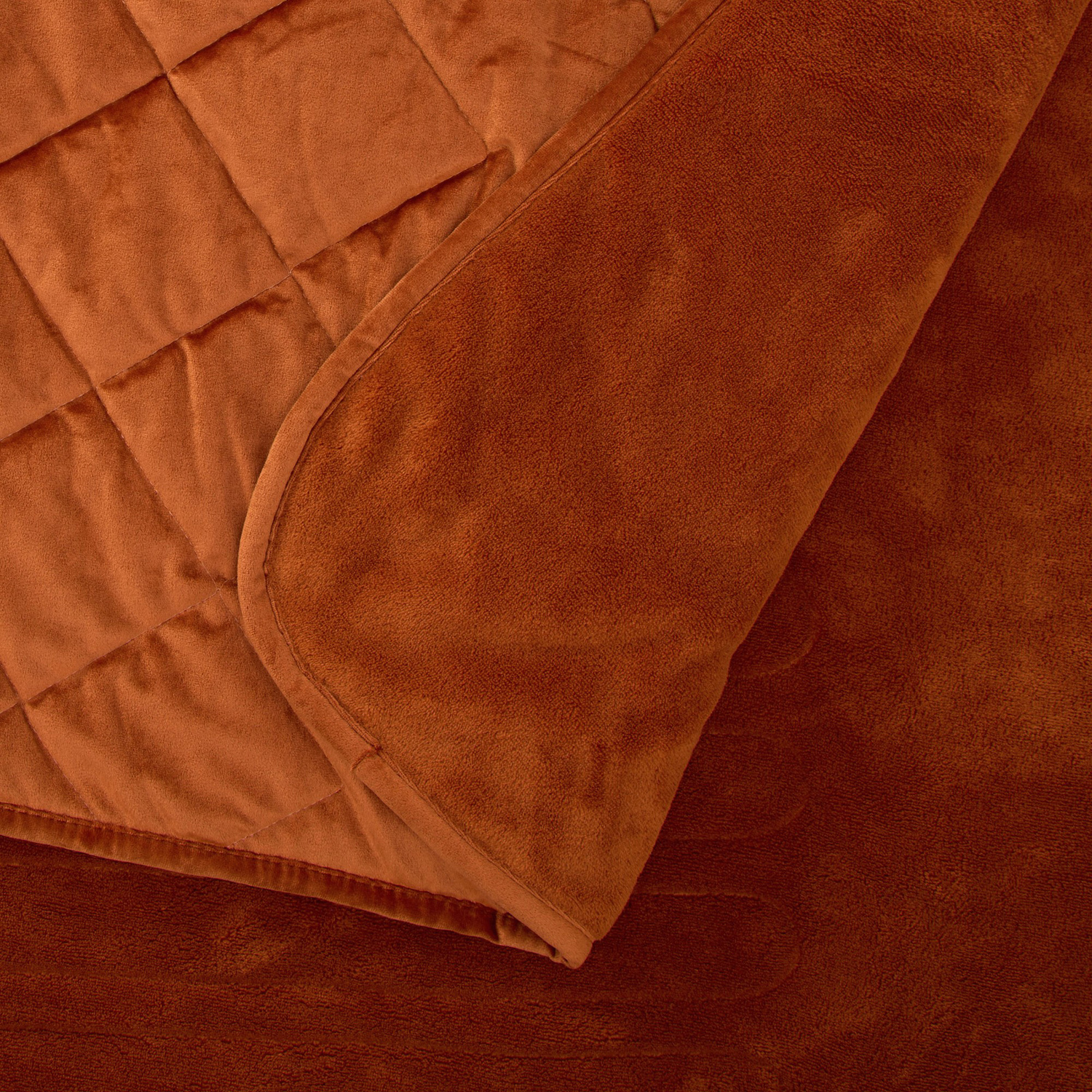 Horace French Velvet & Fleece Heated Throw