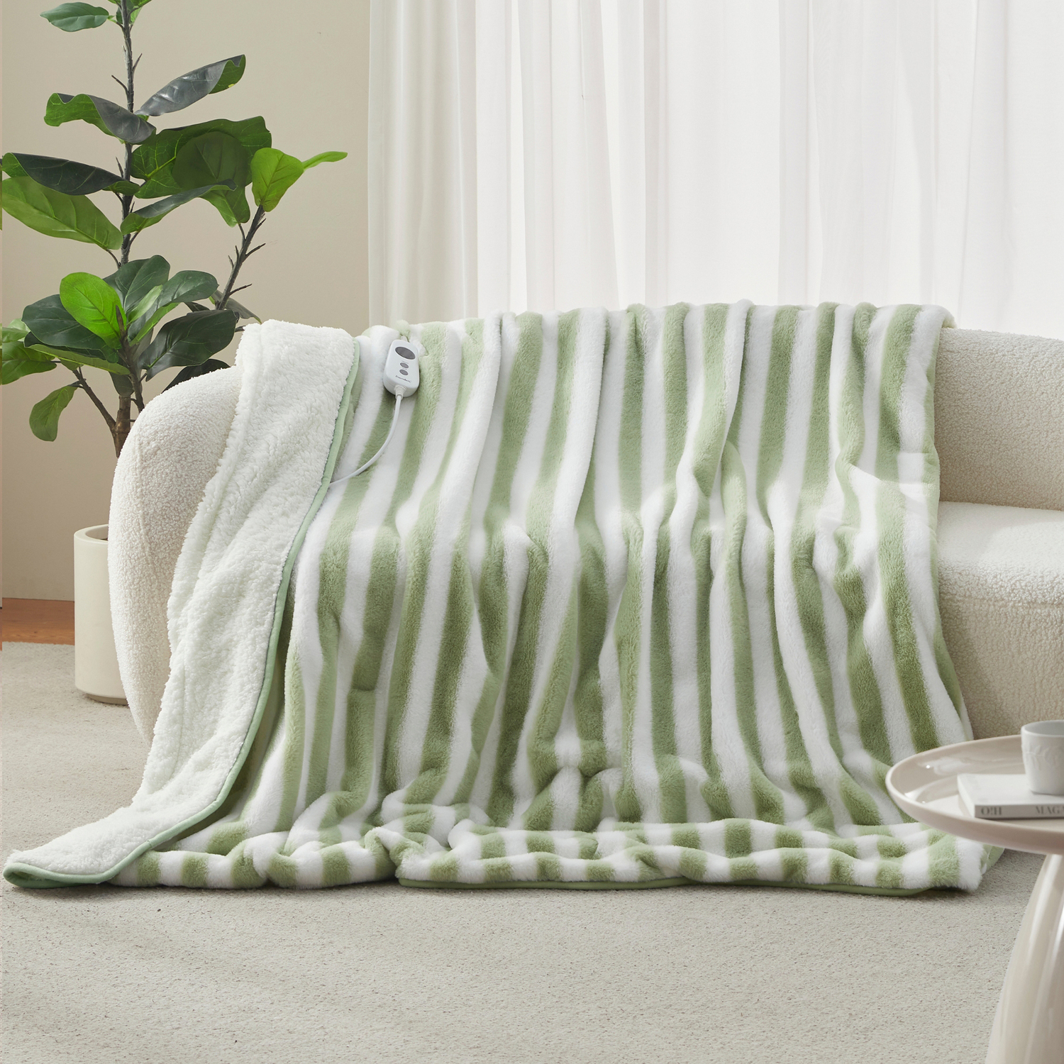 Seraph Fleece & Sherpa Heated Throw