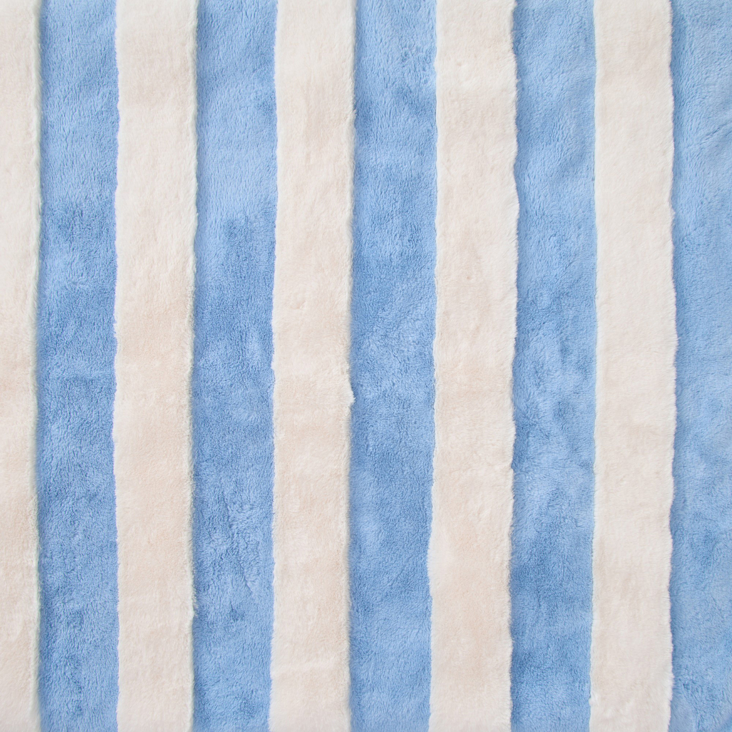Aris Carved Stripe Faux Fur Heated Throw