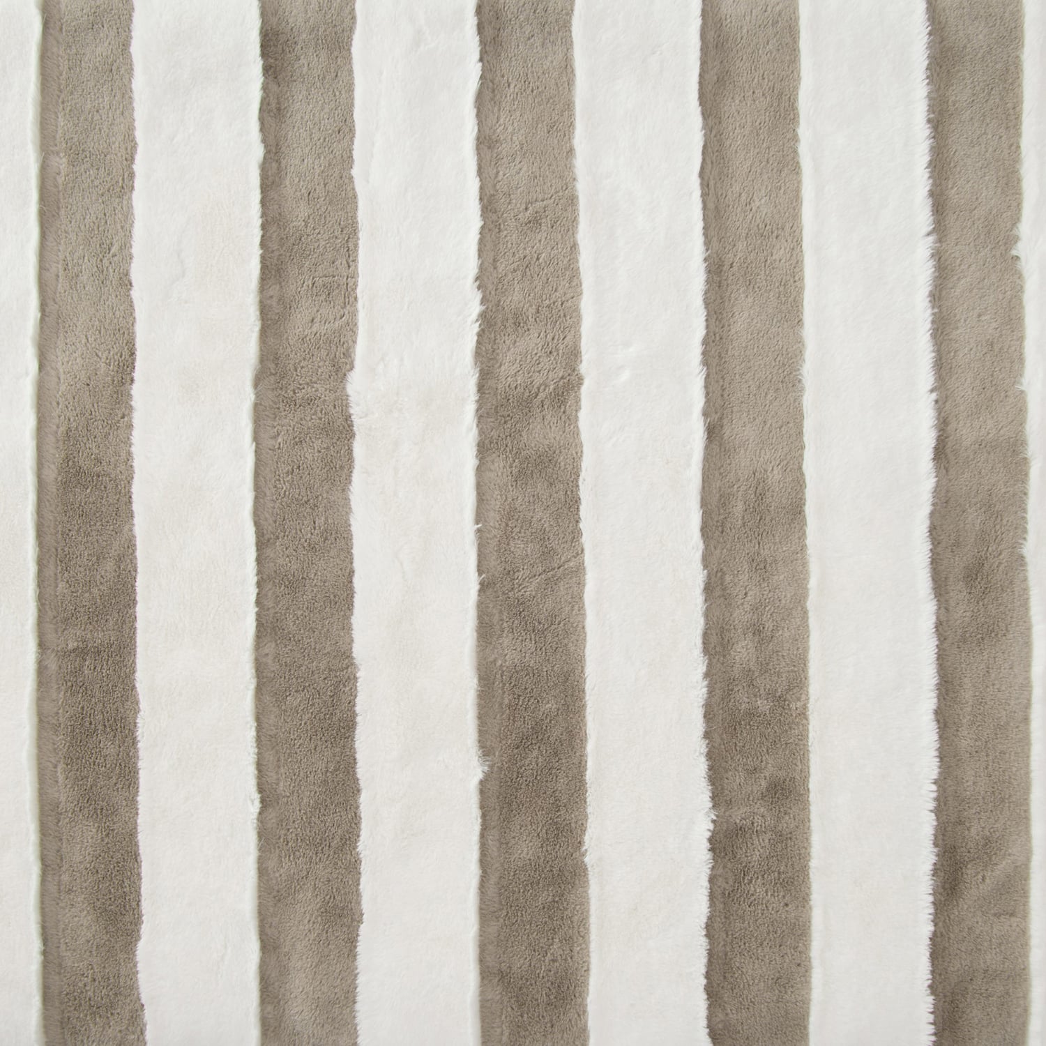 Aris Carved Stripe Faux Fur Heated Throw
