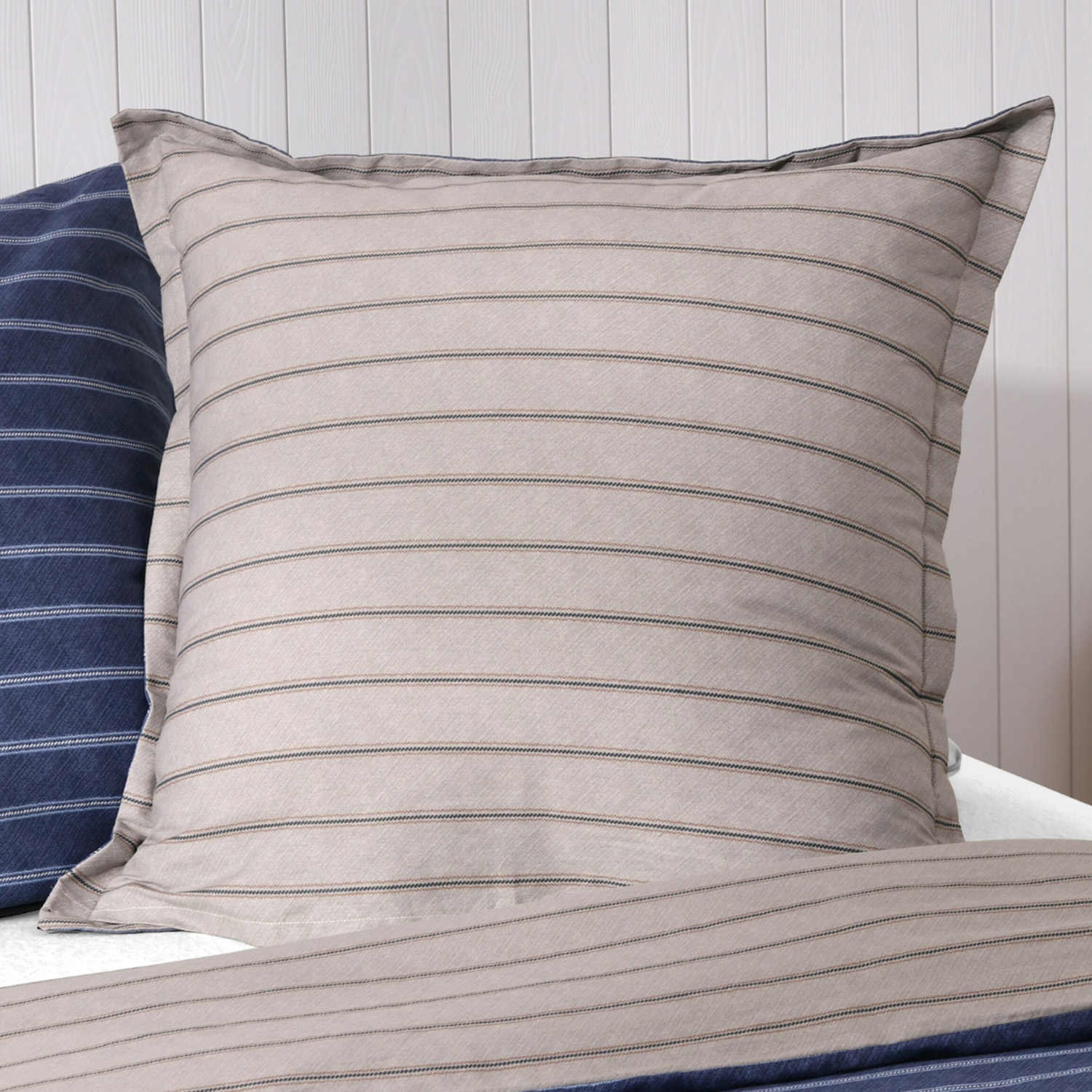 Amalfi Stripe Cotton Twill European Pillowcases