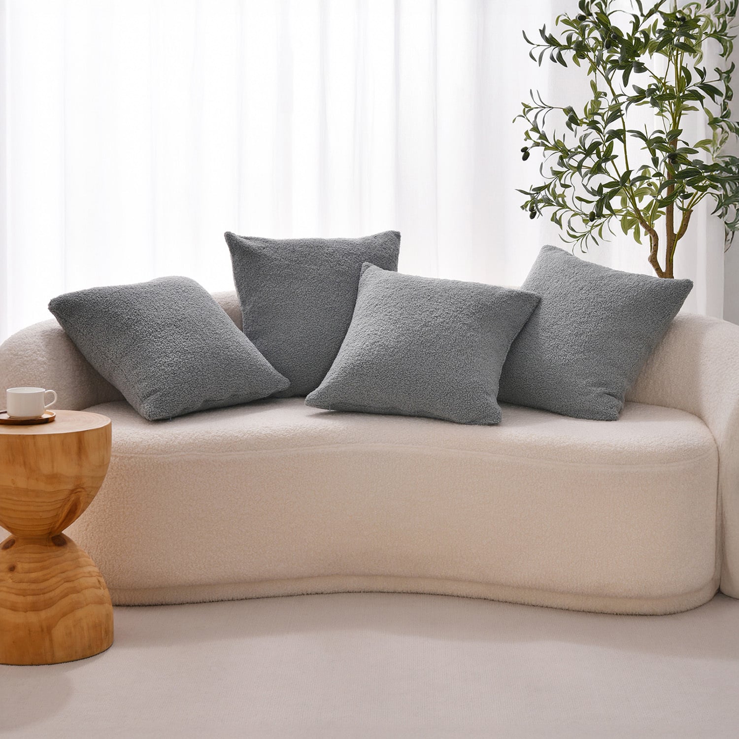Ellis Teddy Fleece Cushion Covers