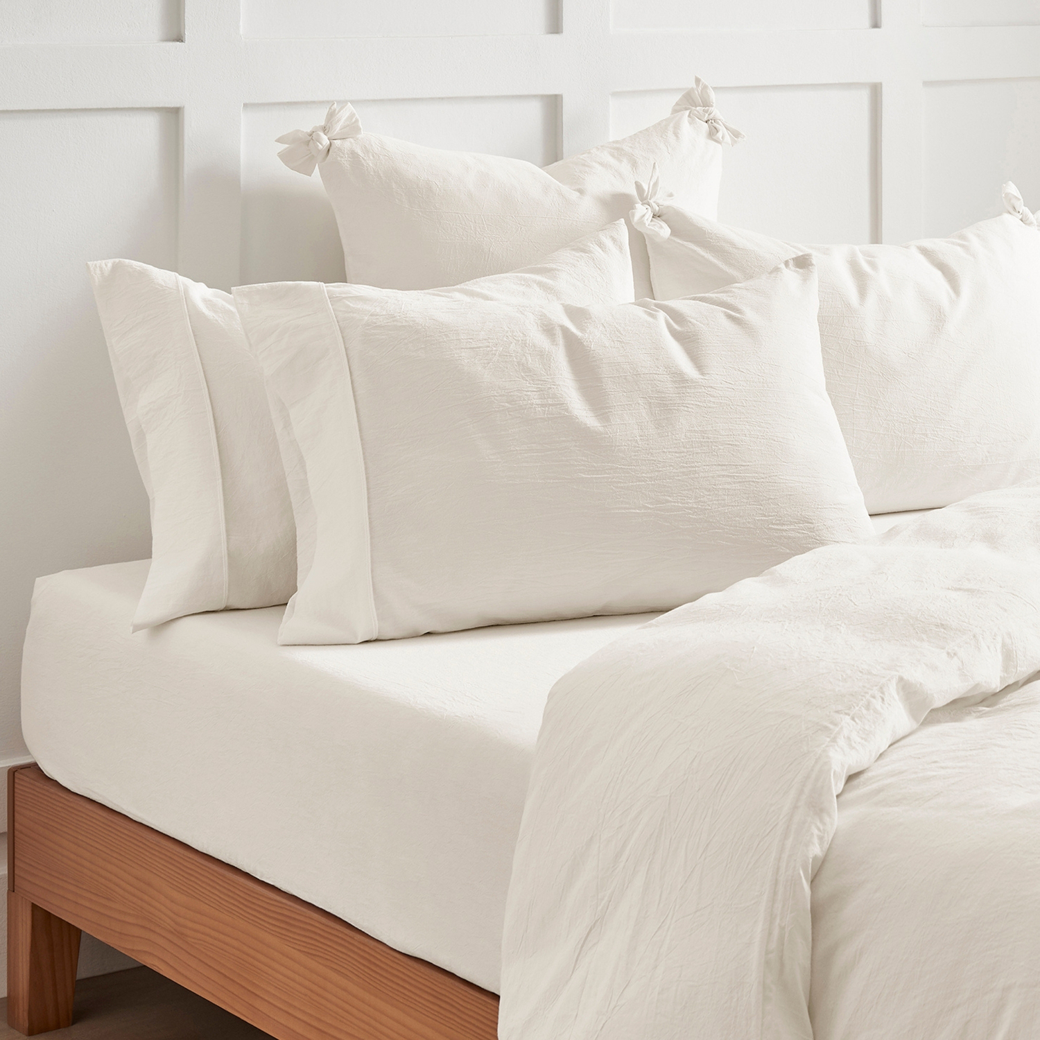 Carmine Cotton Fitted Sheet Set
