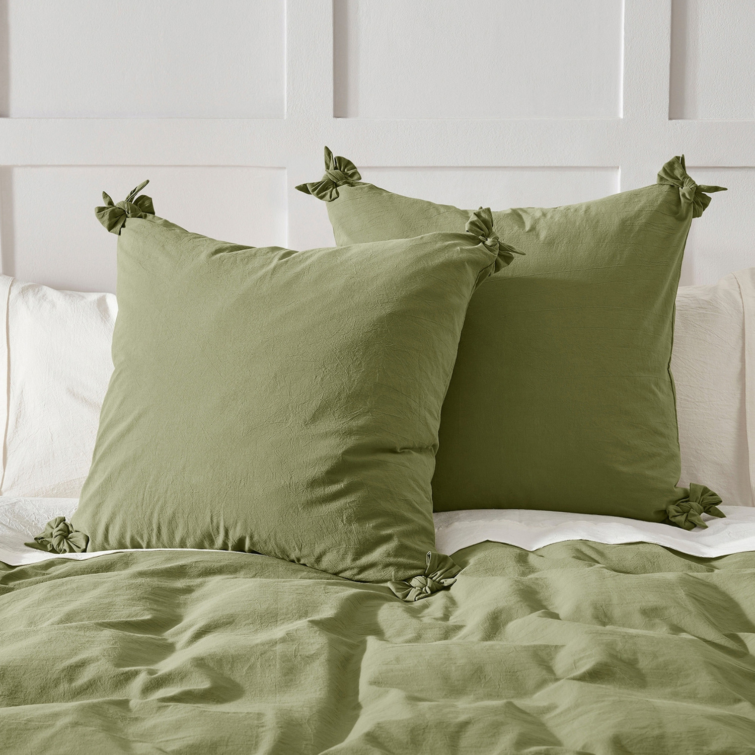 Carmine Cotton European Pillowcases