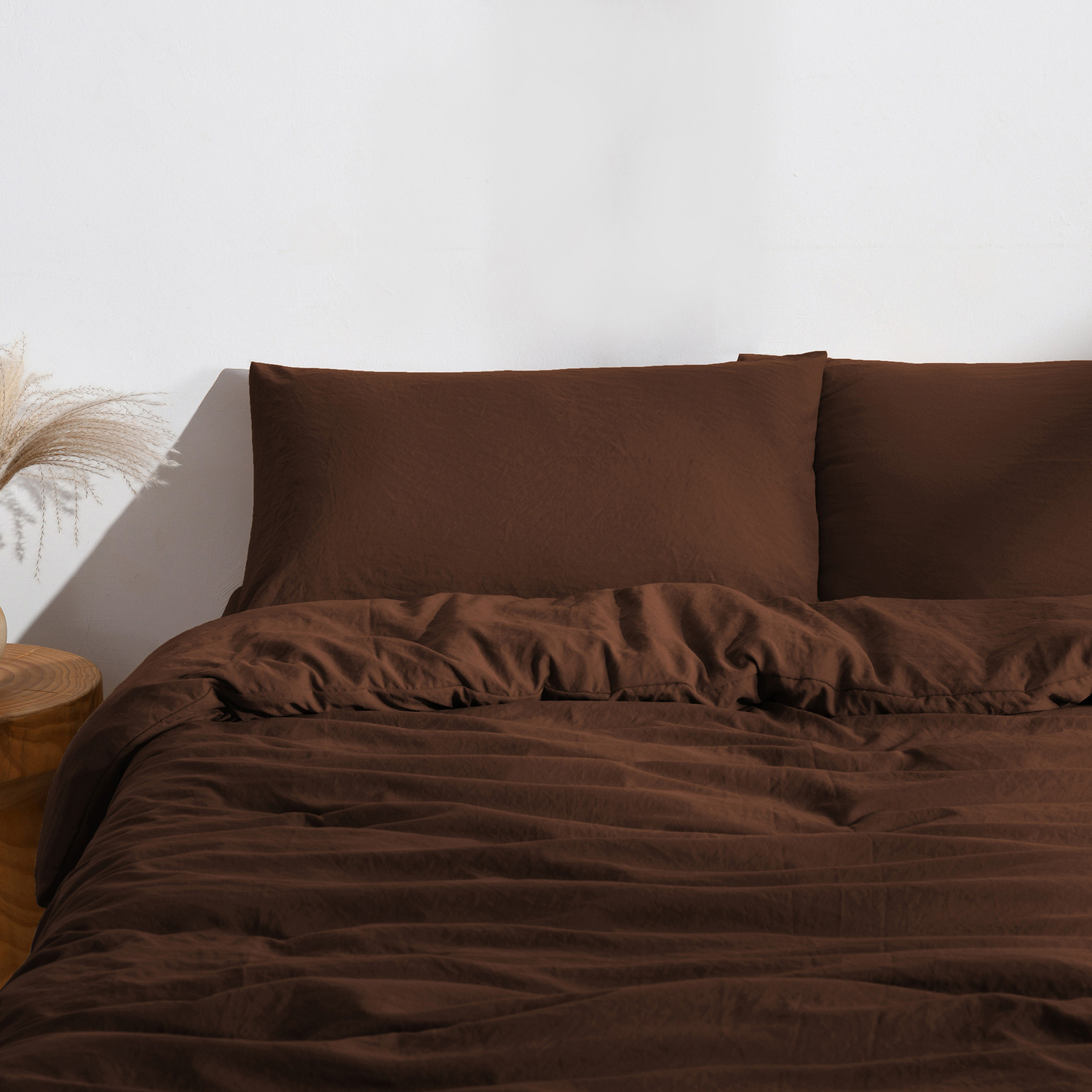 White Washed Microfibre Quilt Cover Set
