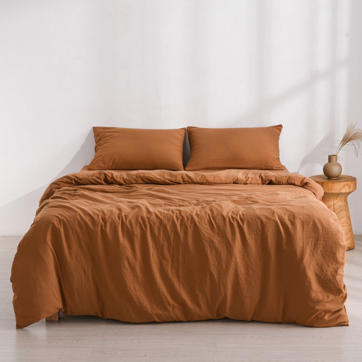 Rust-Washed-Microfibre-Quilt-Cover-Set