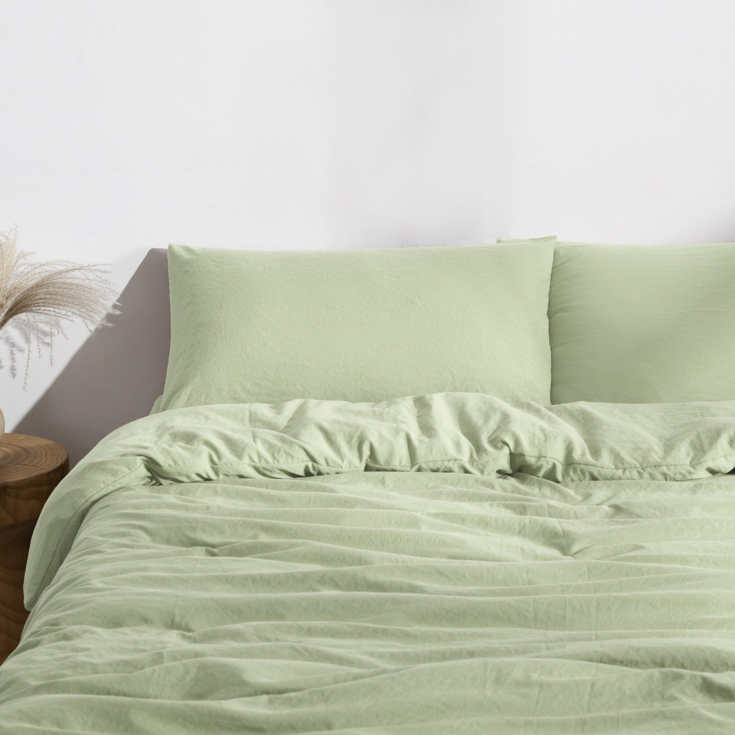 Sage-Washed-Microfibre-Quilt-Cover-Set