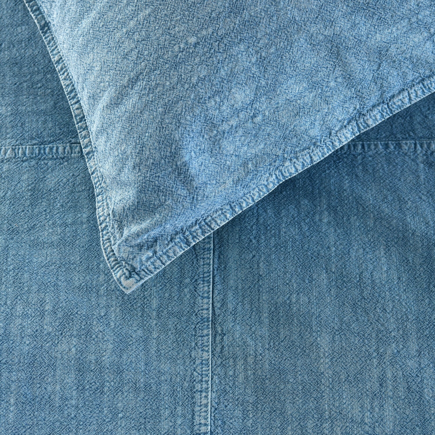 Kallea Denim Stonewashed Cotton Quilt Cover Set