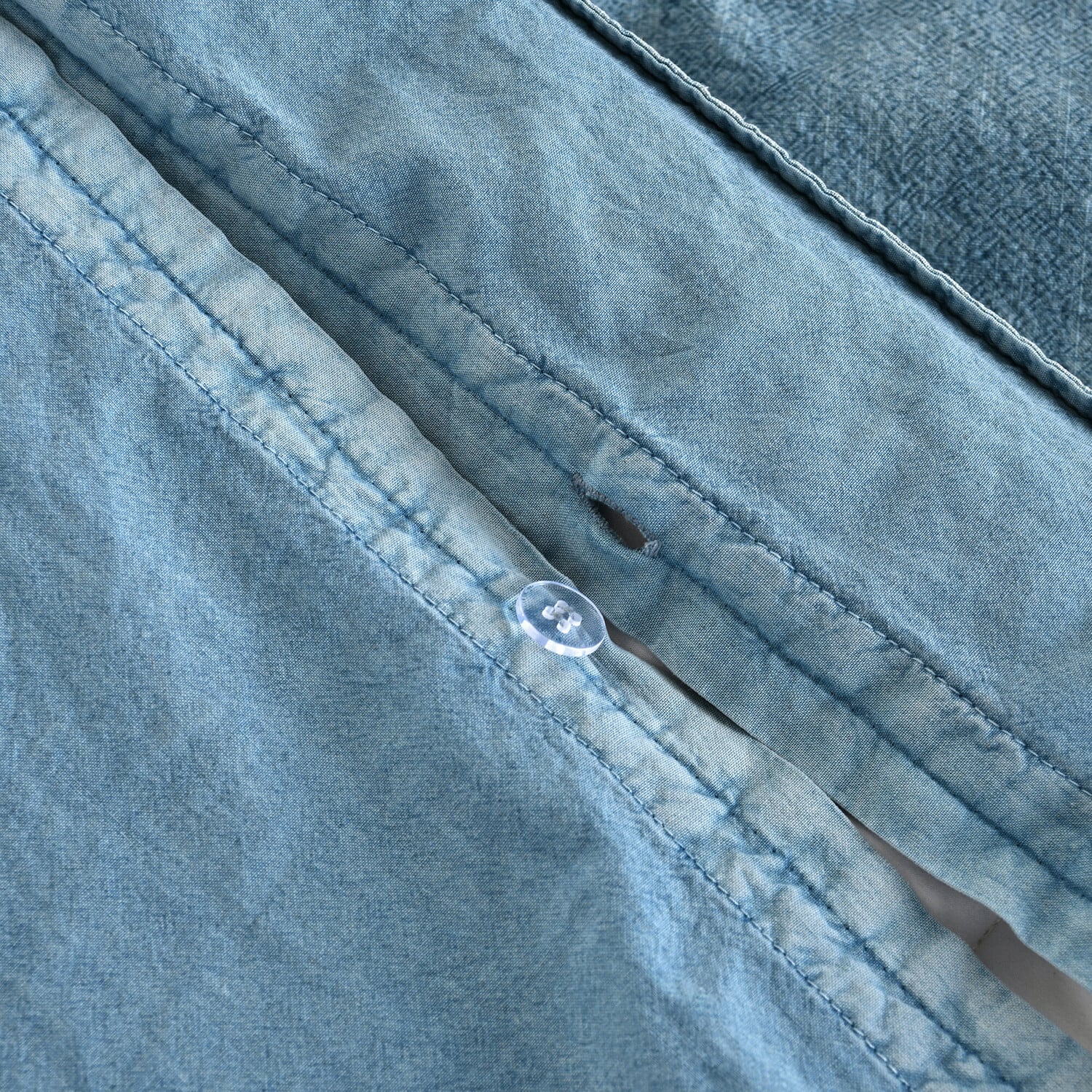 Kallea Denim Stonewashed Cotton Quilt Cover Set