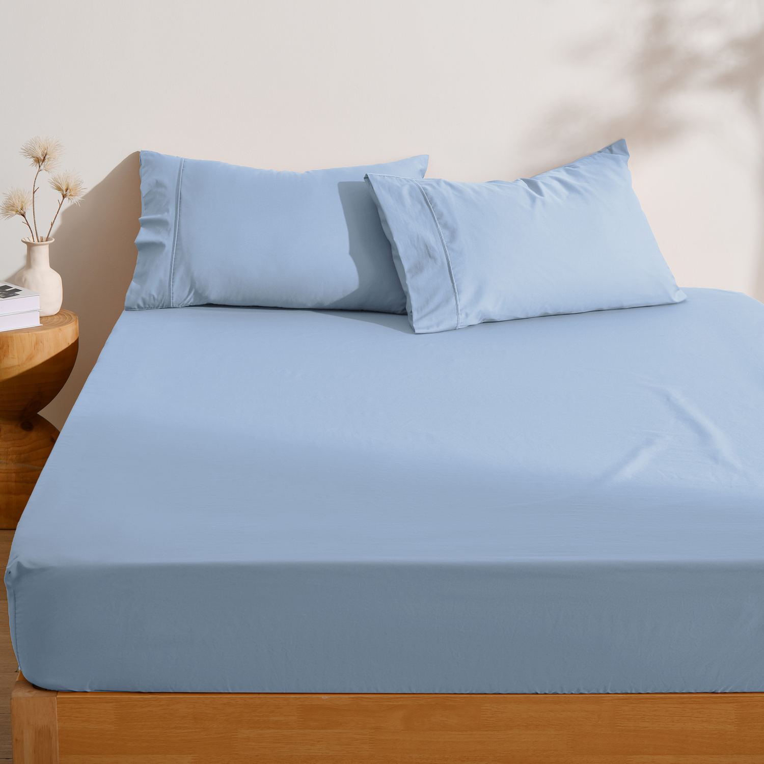 Lulu Cotton-Blend Recycled Fitted Sheet Set