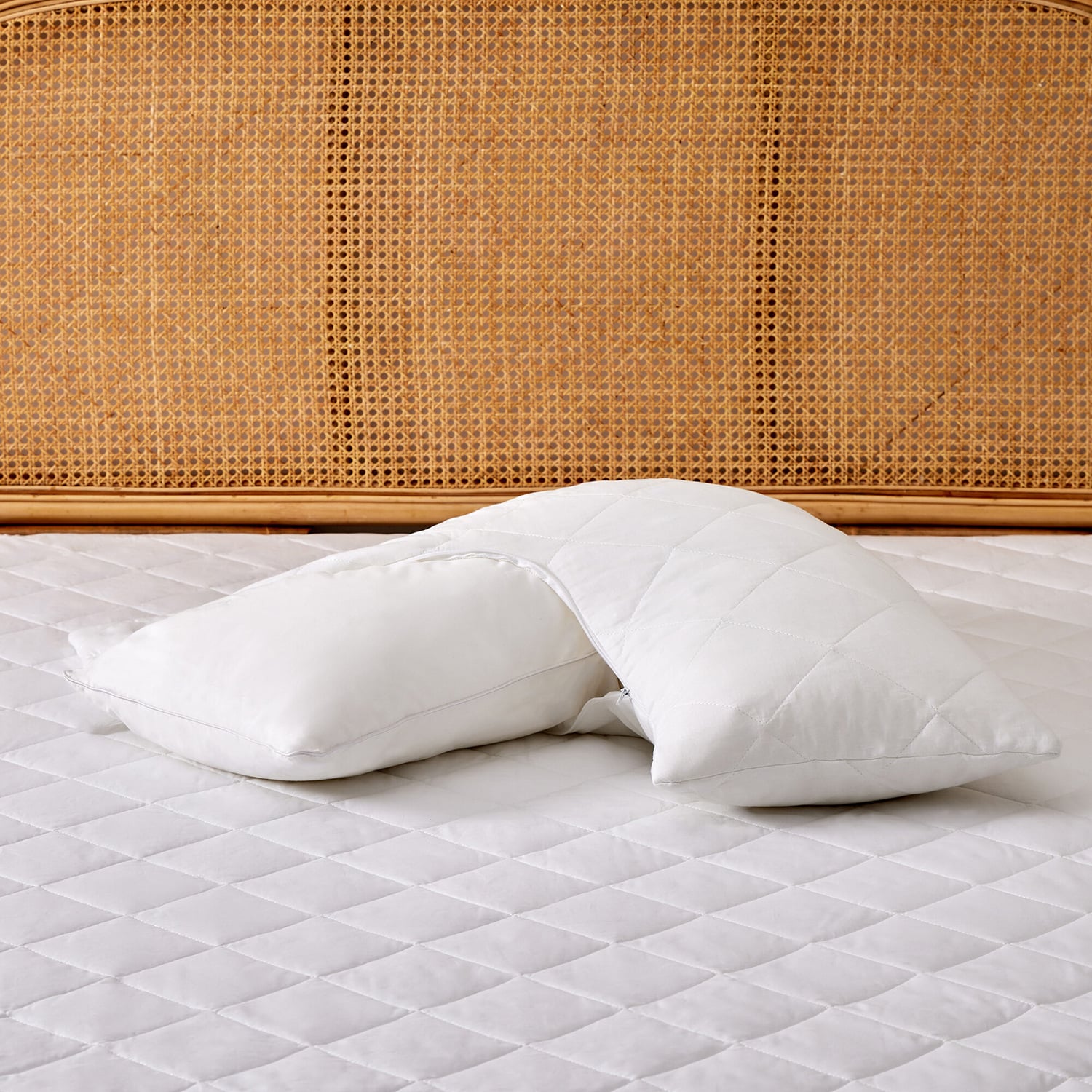 Ryker Down Alternative V-Shaped Pillow with Cotton Cover Pillow Protector