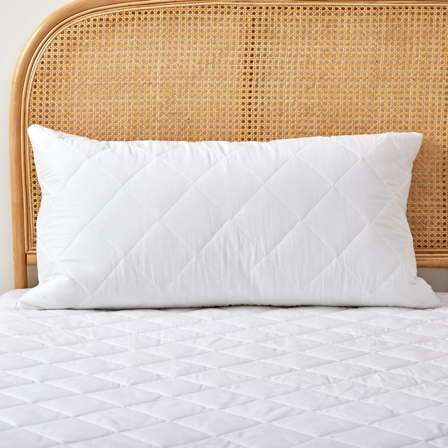 Percy Down Alternative King Pillow with Cotton Cover Pillow Protector