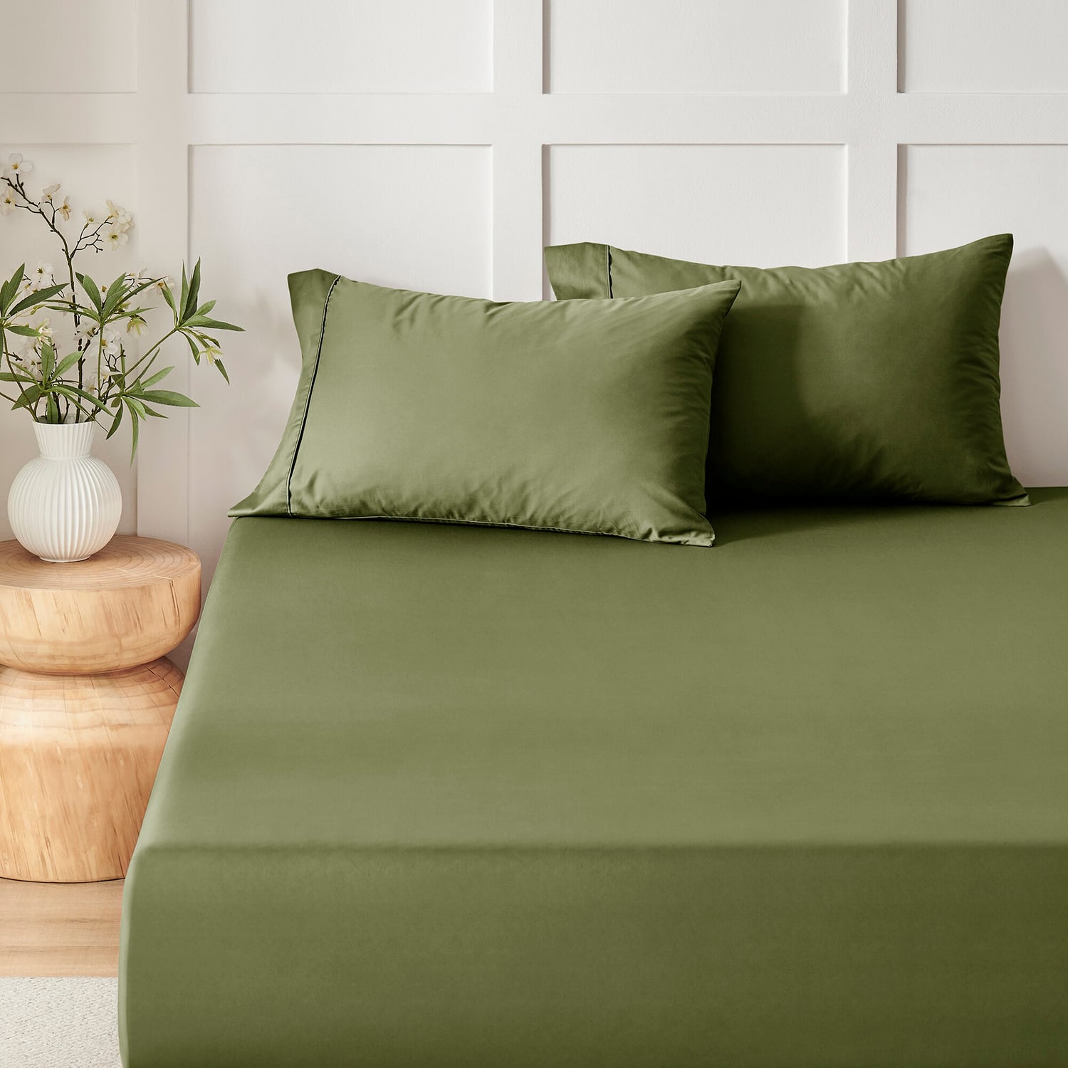Rhys Cotton Sateen Fitted Sheet Set