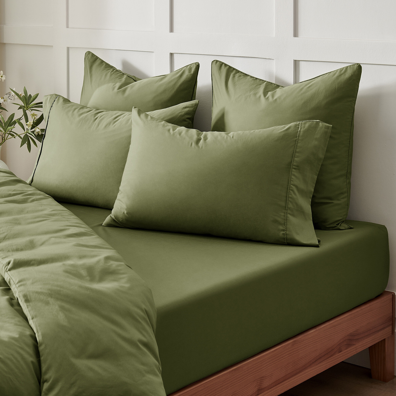 Rhys Cotton Sateen Fitted Sheet Set