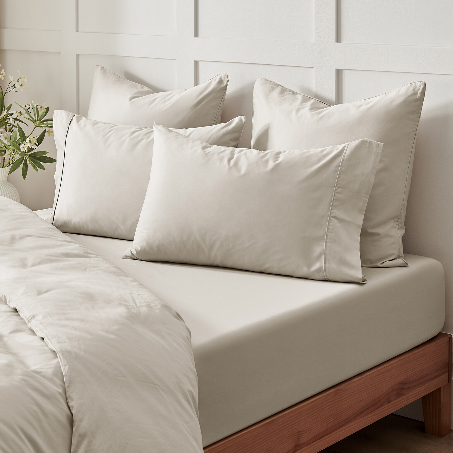 Rhys Cotton Sateen Fitted Sheet Set