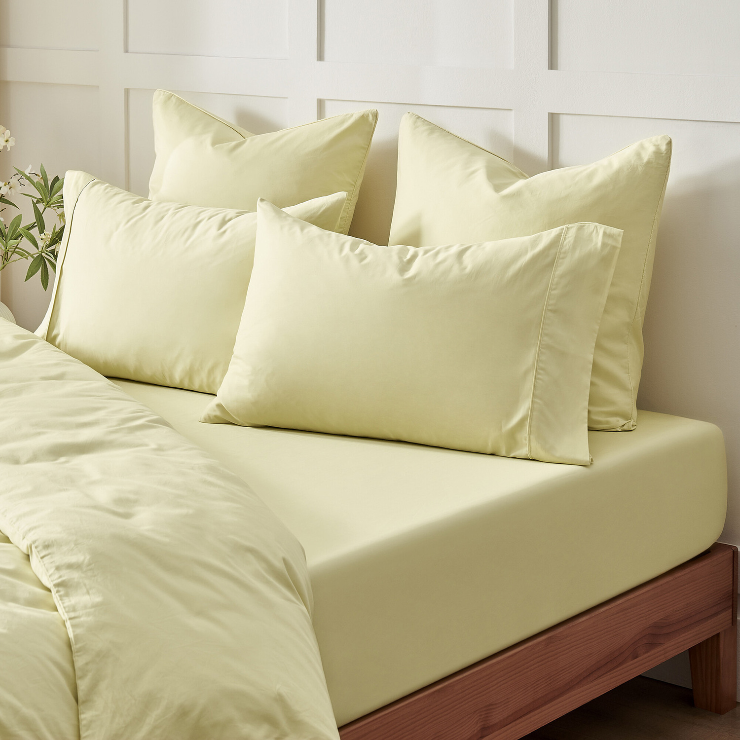 Rhys Cotton Sateen Fitted Sheet Set