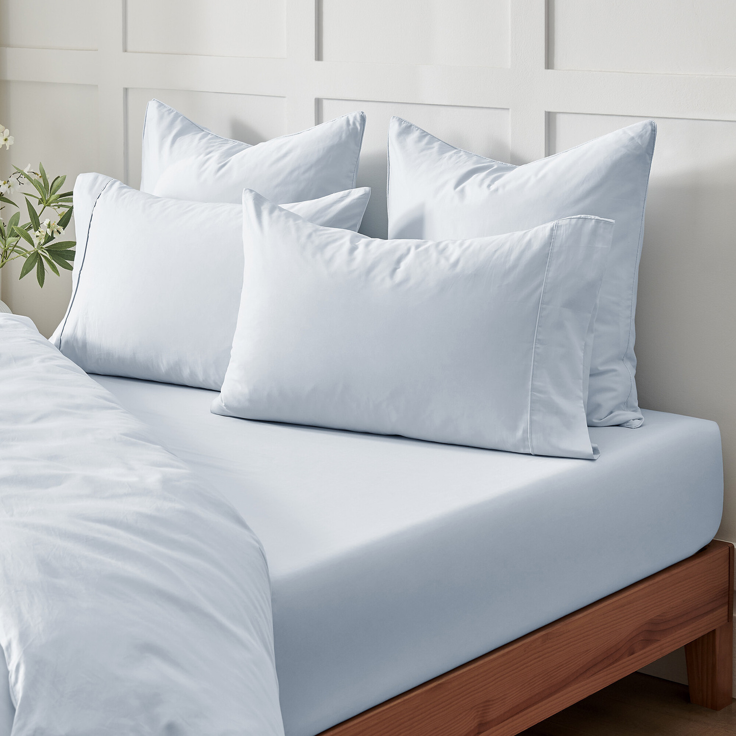 Rhys Cotton Sateen Fitted Sheet Set