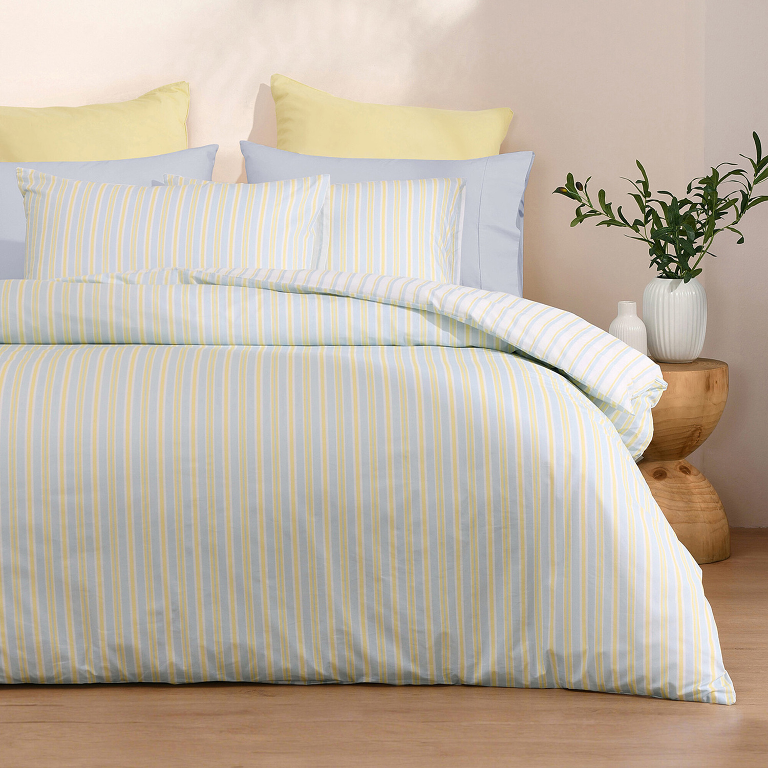 Hendrix Cotton Percale Reversible Quilt Cover Set