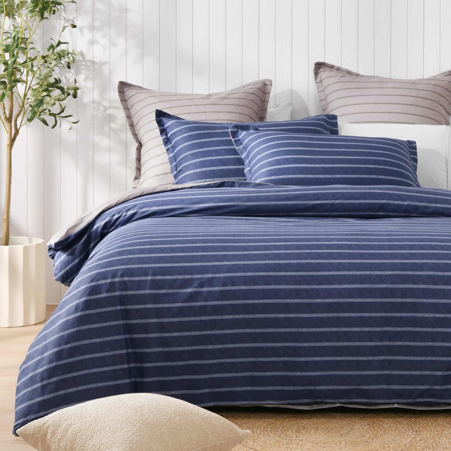 Amalfi Stripe Cotton Quilt Cover Set