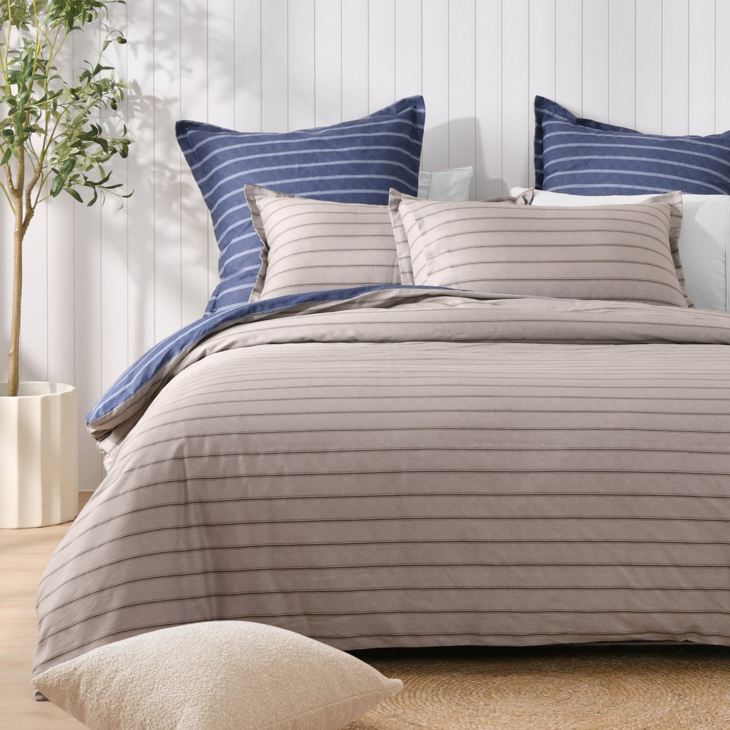 Amalfi Stripe Cotton Quilt Cover Set
