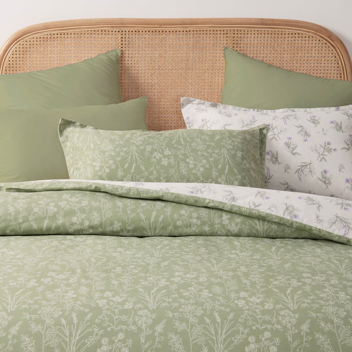 Adelle Reversible Cotton Quilt Cover Set