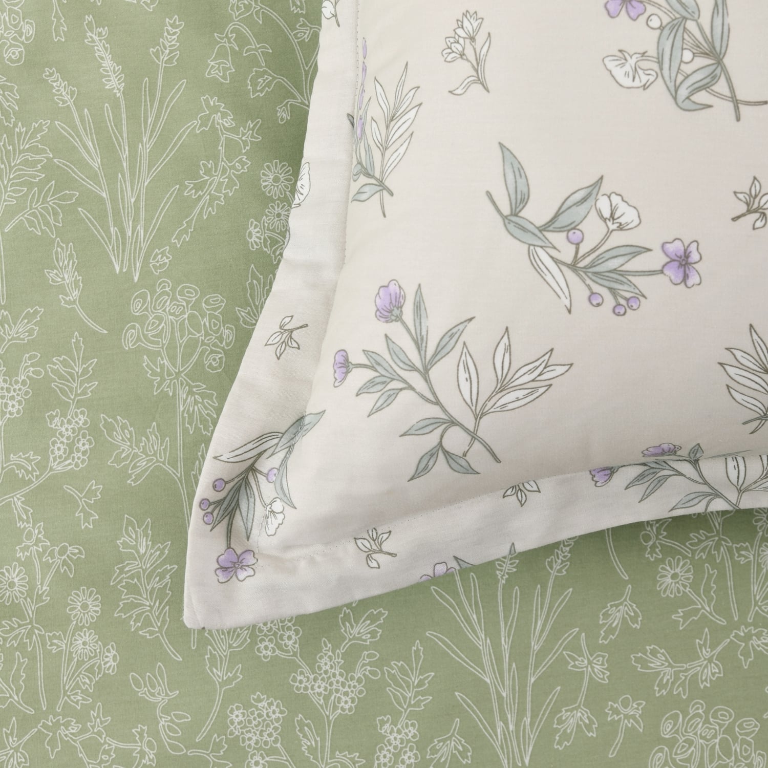 Adelle Reversible Cotton Quilt Cover Set