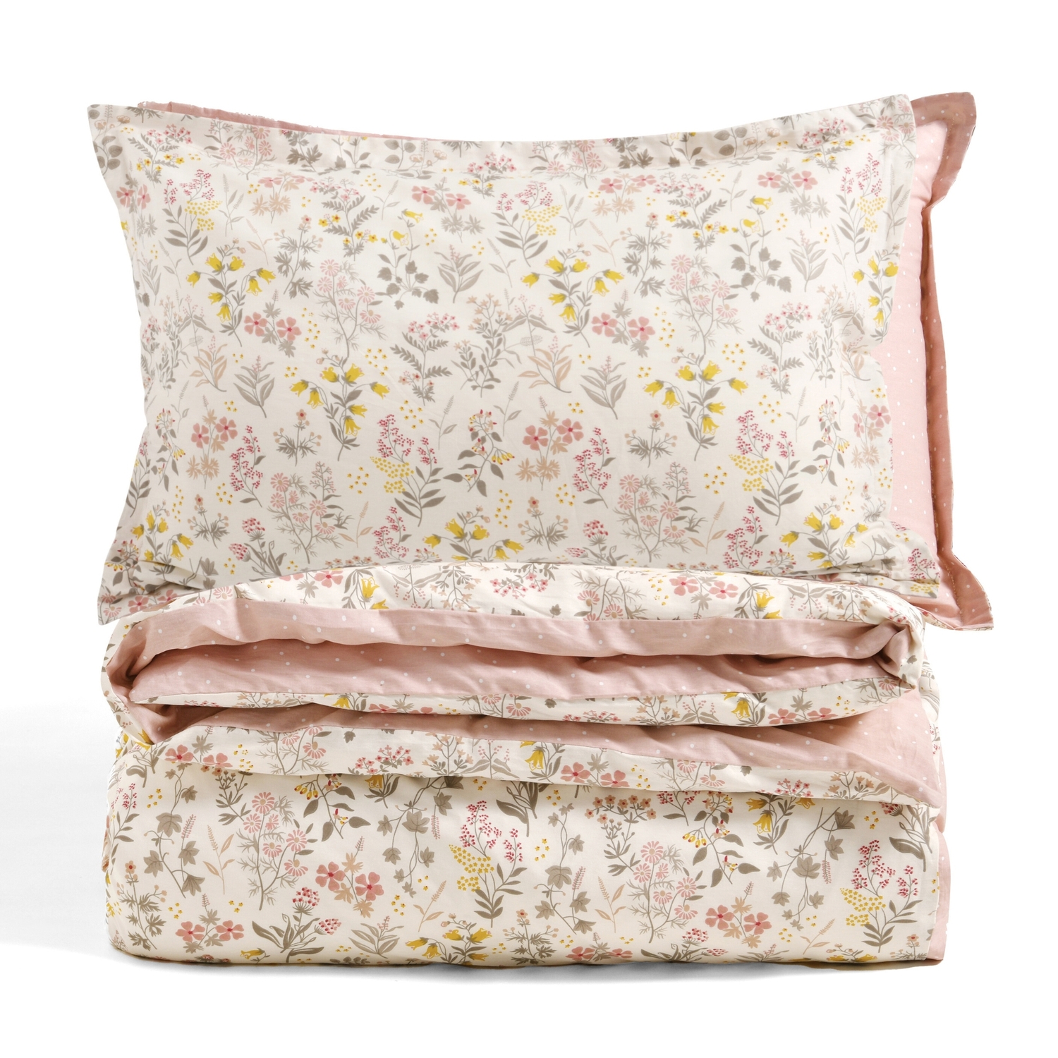 Cottage Flowers Reversible Cotton Quilt Cover Set