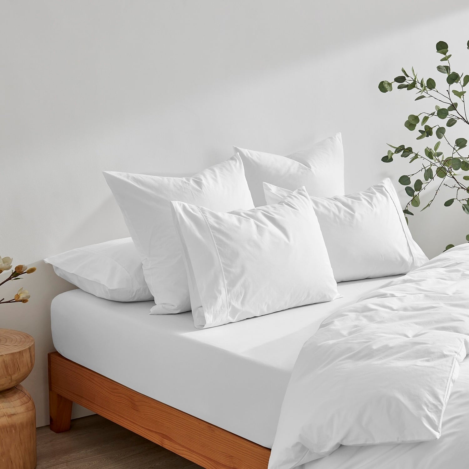 Ropert Cotton Percale Fitted Sheet Set