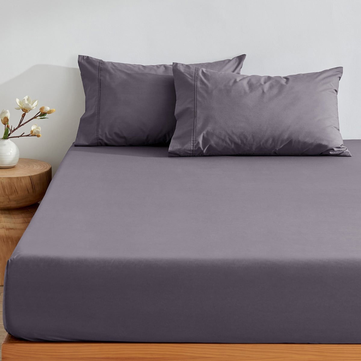 Ropert Cotton Percale Fitted Sheet Set