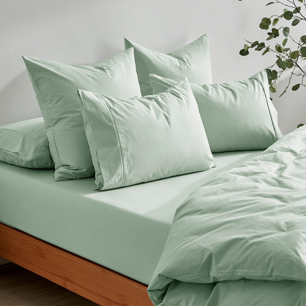 Ropert Cotton Percale Fitted Sheet Set