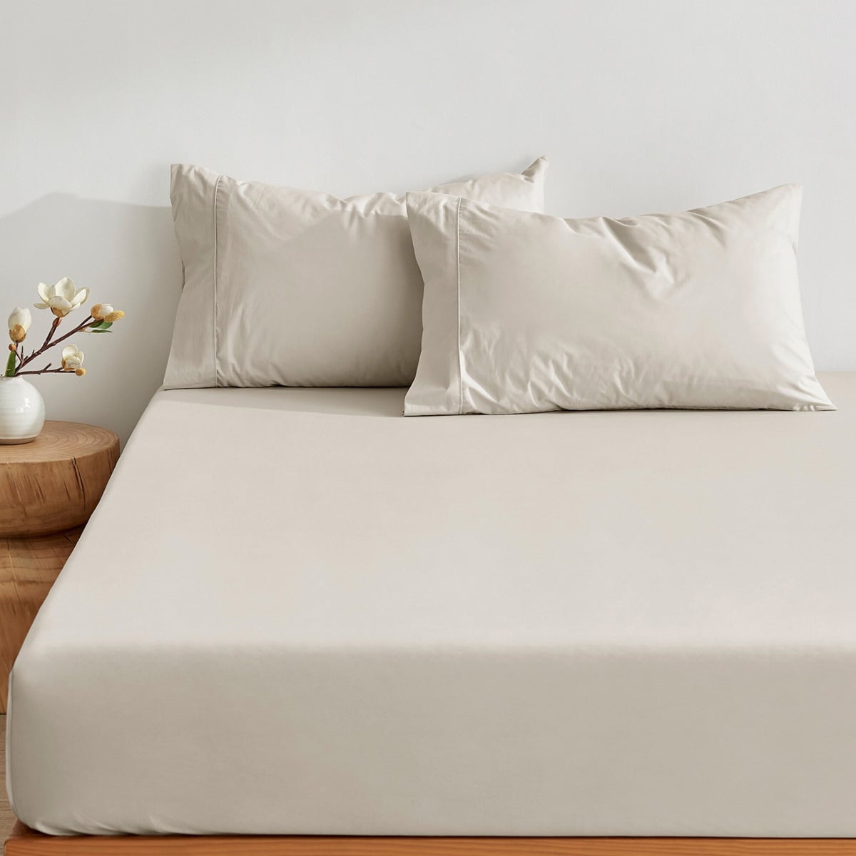 Ropert Cotton Percale Fitted Sheet Set