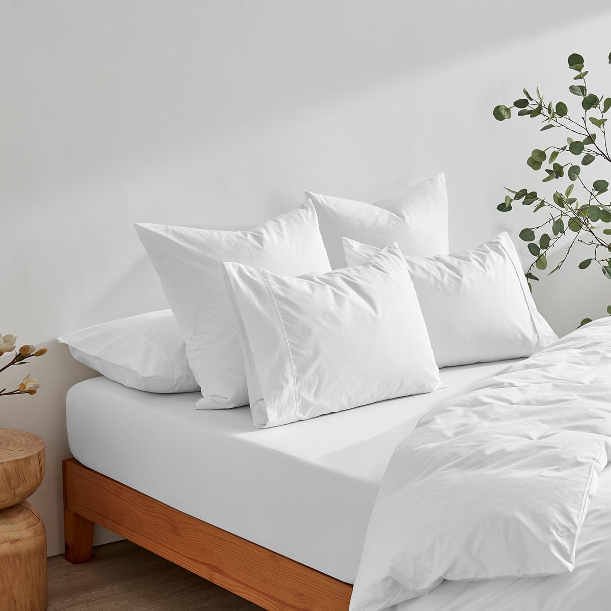 Ropert Cotton Percale Fitted Sheet Set