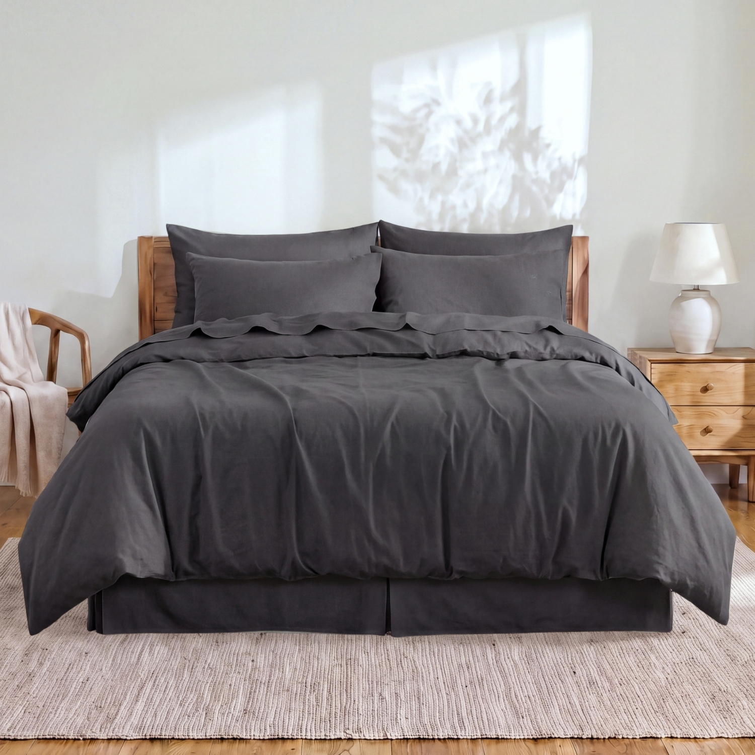 Charcoal Linen & Cotton Quilt Cover Set