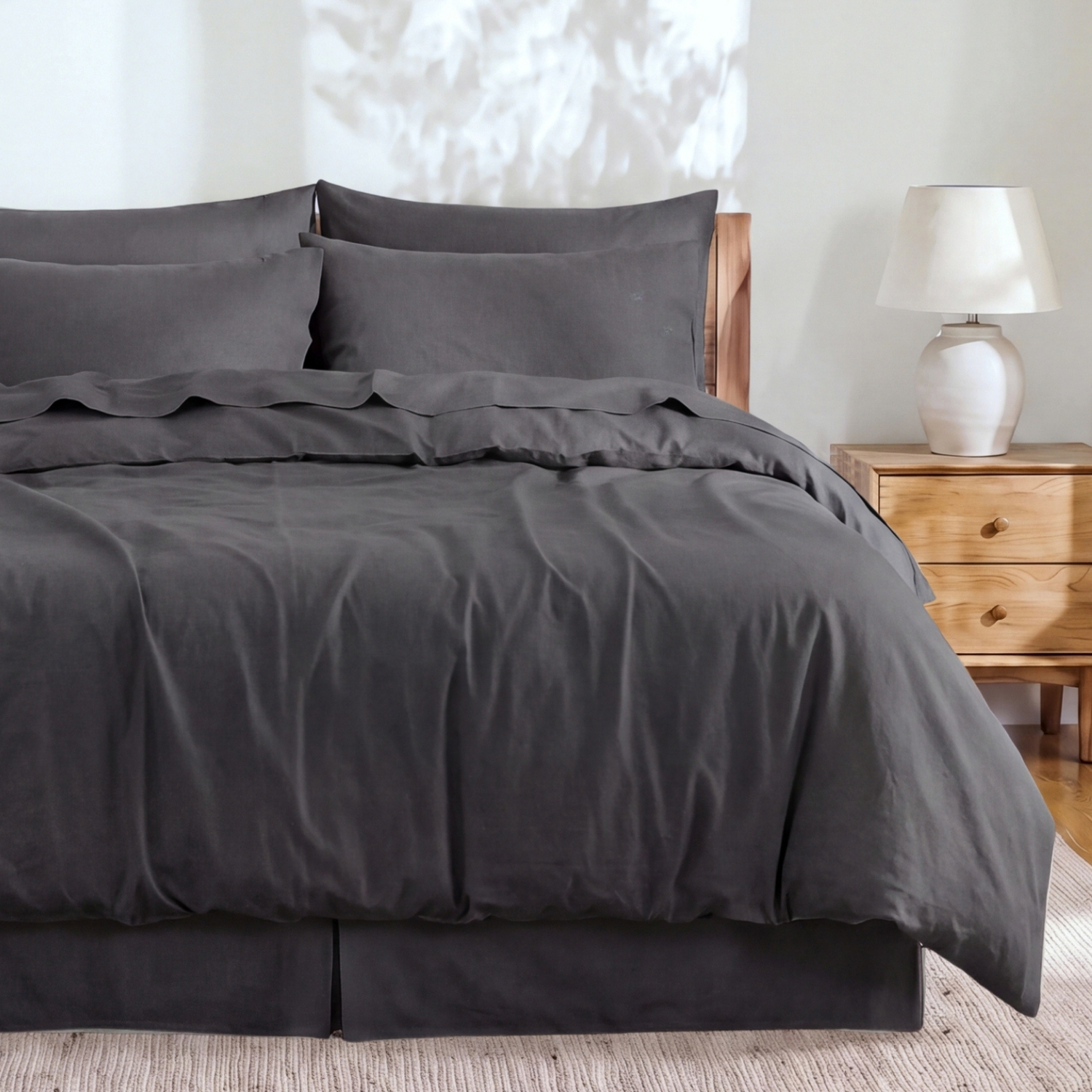 Charcoal Linen & Cotton Quilt Cover Set