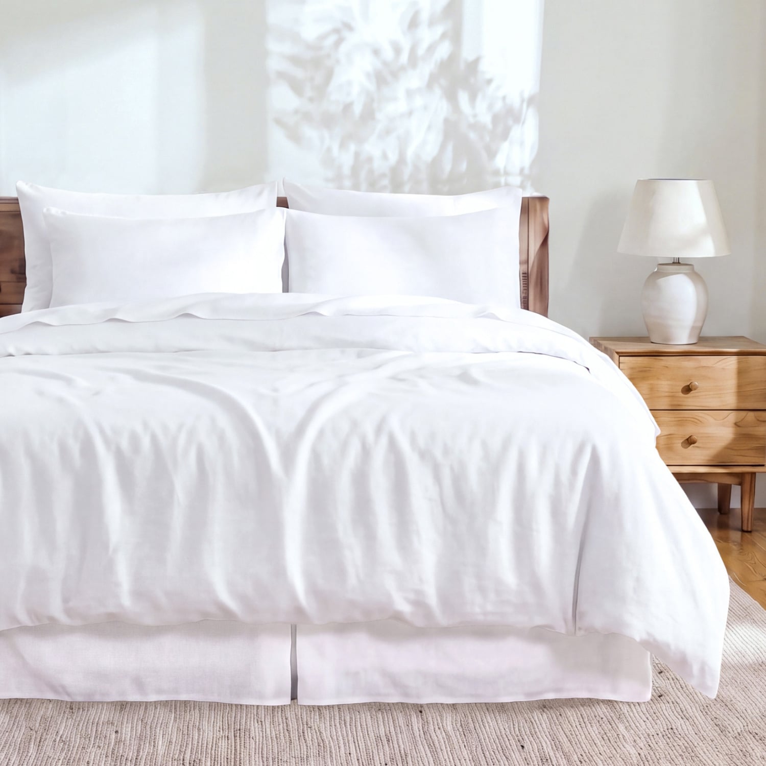 White Linen & Cotton Quilt Cover Set