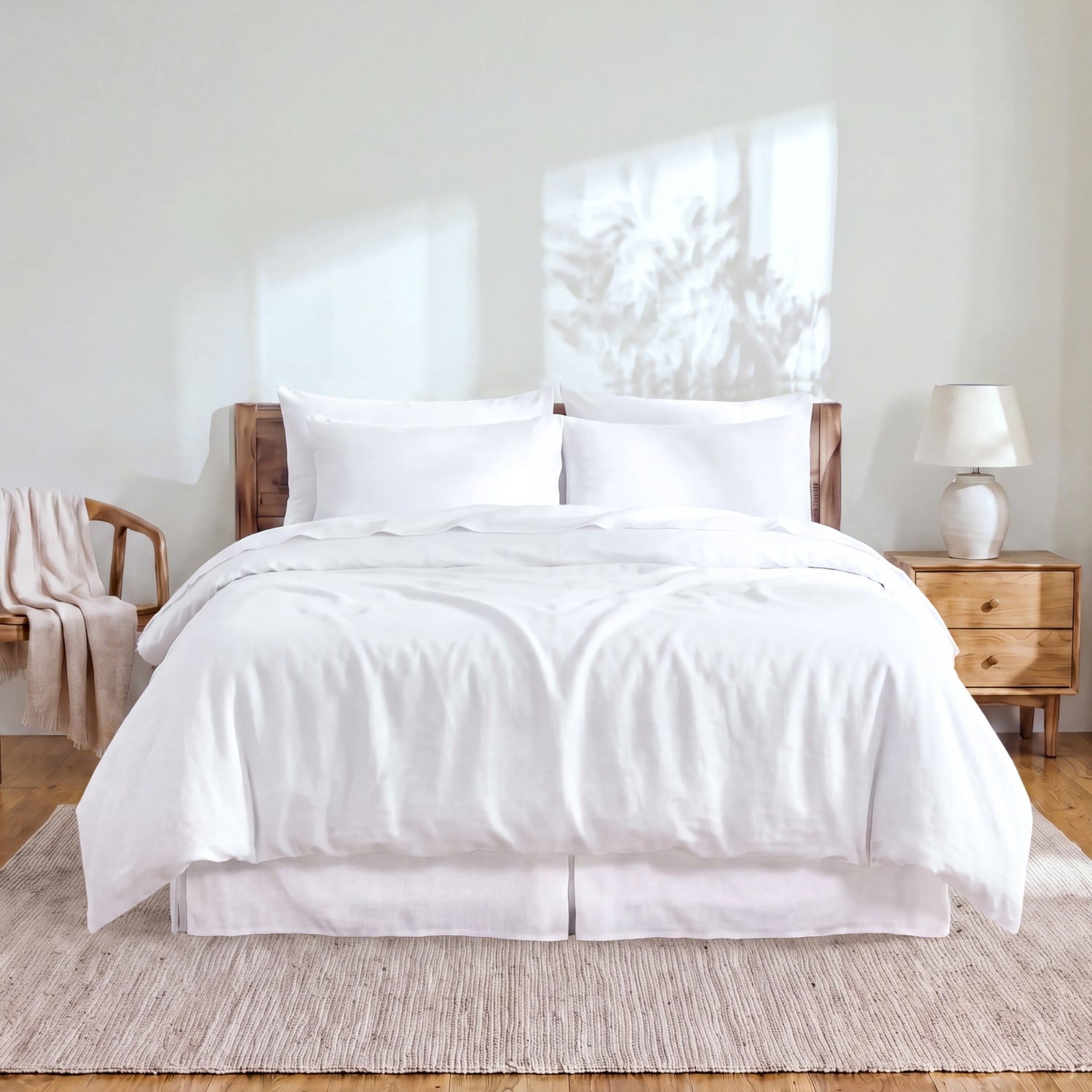 White Linen & Cotton Quilt Cover Set