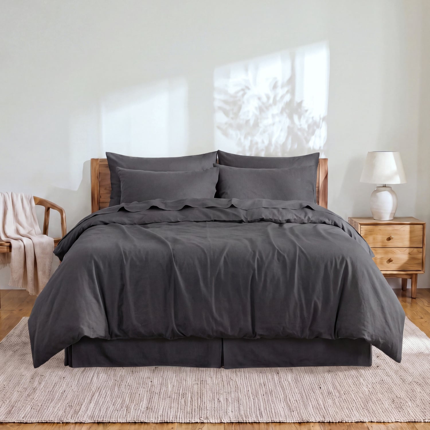 Charcoal Linen & Cotton Quilt Cover Set