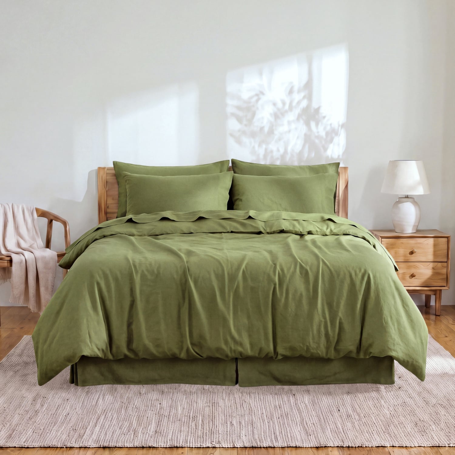 Olive Linen & Cotton Quilt Cover Set