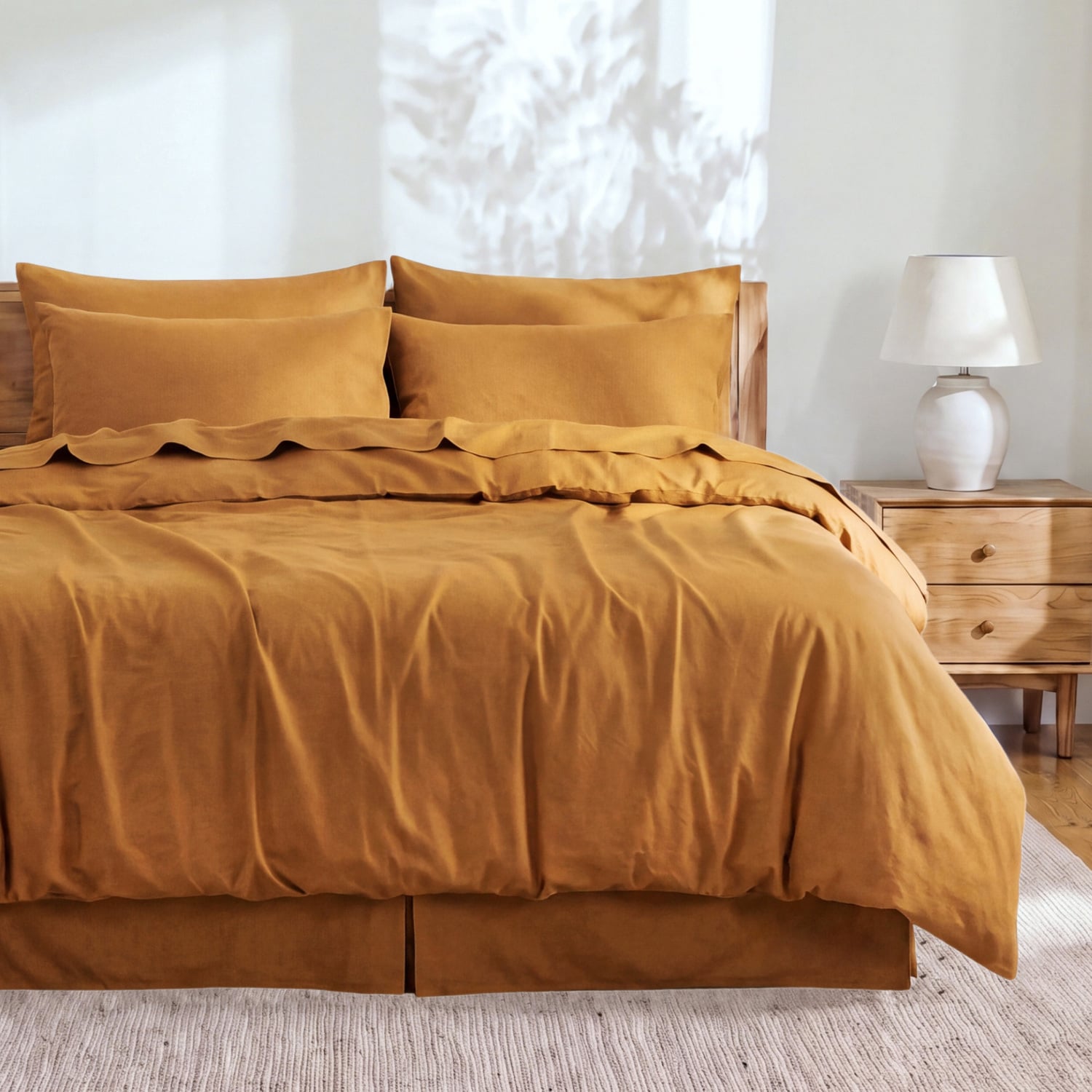 Rust Linen & Cotton Quilt Cover Set