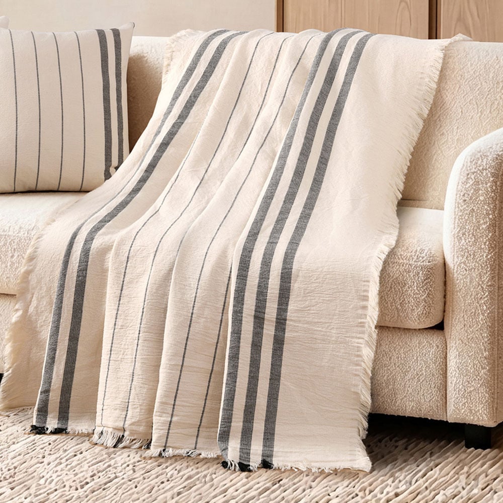 Sierra Yarn-Dyed Cotton Jacquard Blanket