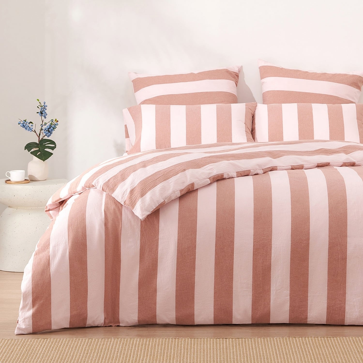 Stripe Noa Yarn-Dyed Washed Cotton Quilt Cover Set