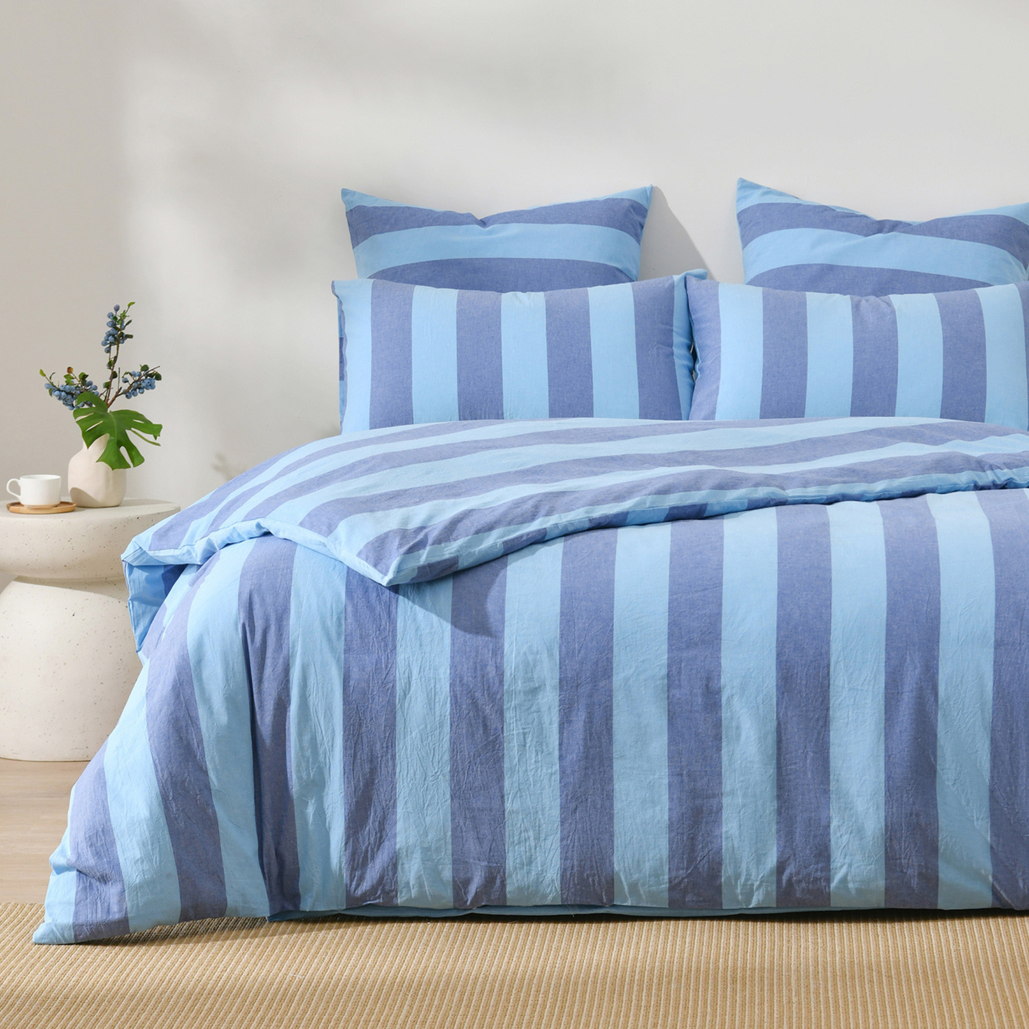 Stripe-Noa-Yarn-Dyed-Washed-Cotton-European-Pillowcases