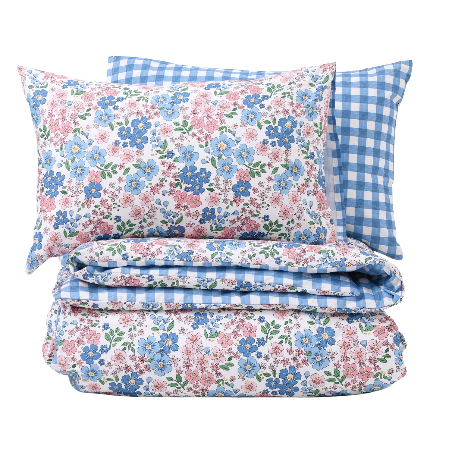 Vanya Cotton Percale Reversible Quilt Cover Set