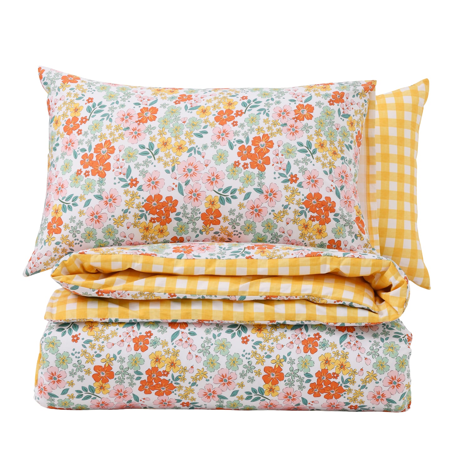 Vanya Cotton Percale Reversible Quilt Cover Set