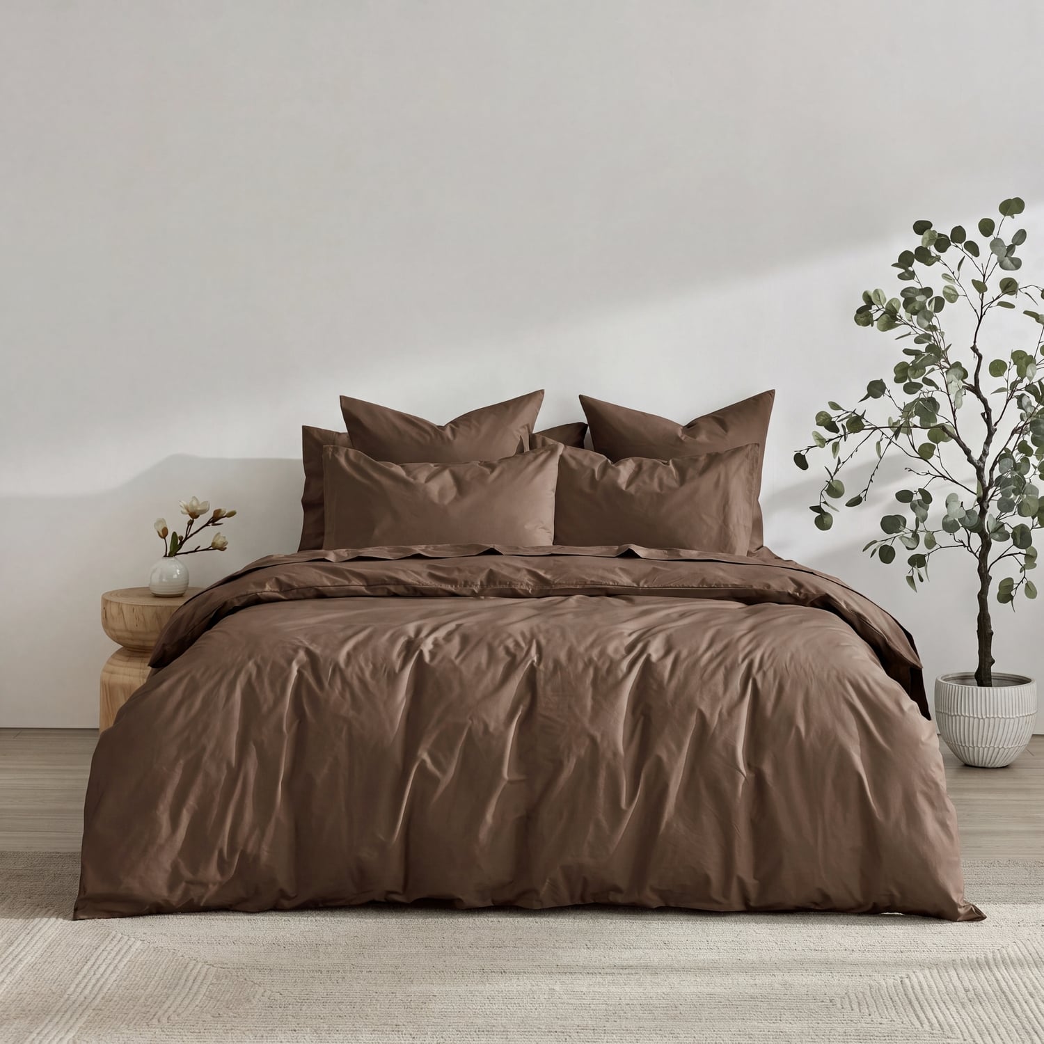 Oat Ropert 300TC Cotton Percale Quilt Cover Set